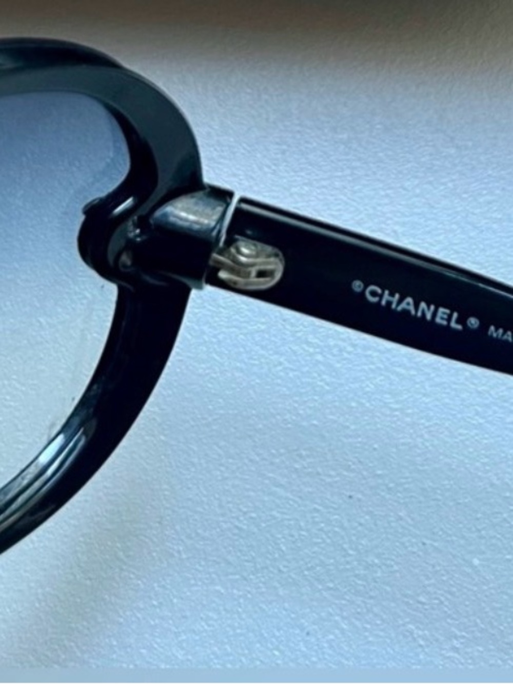 AUTH CHANEL 5066 Shield Black Gradient CC Sunglasses - Picture 4 of 7
